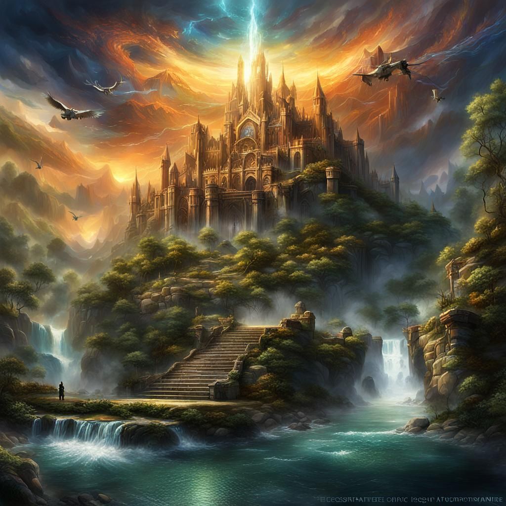 Fantastical Matte Painting in Deep Color