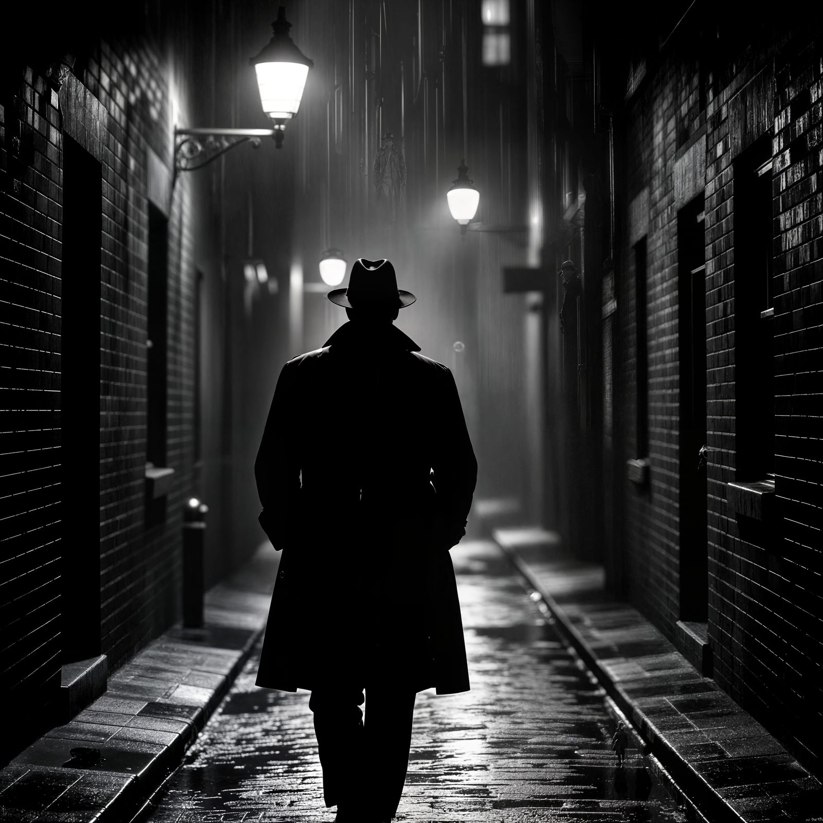 1930s Film Noir: Man in Alleyway