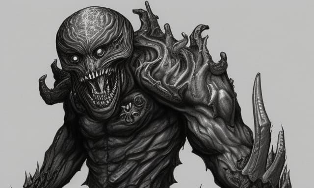 Eldritch Horror: Cthulhu Sketch in Pencil