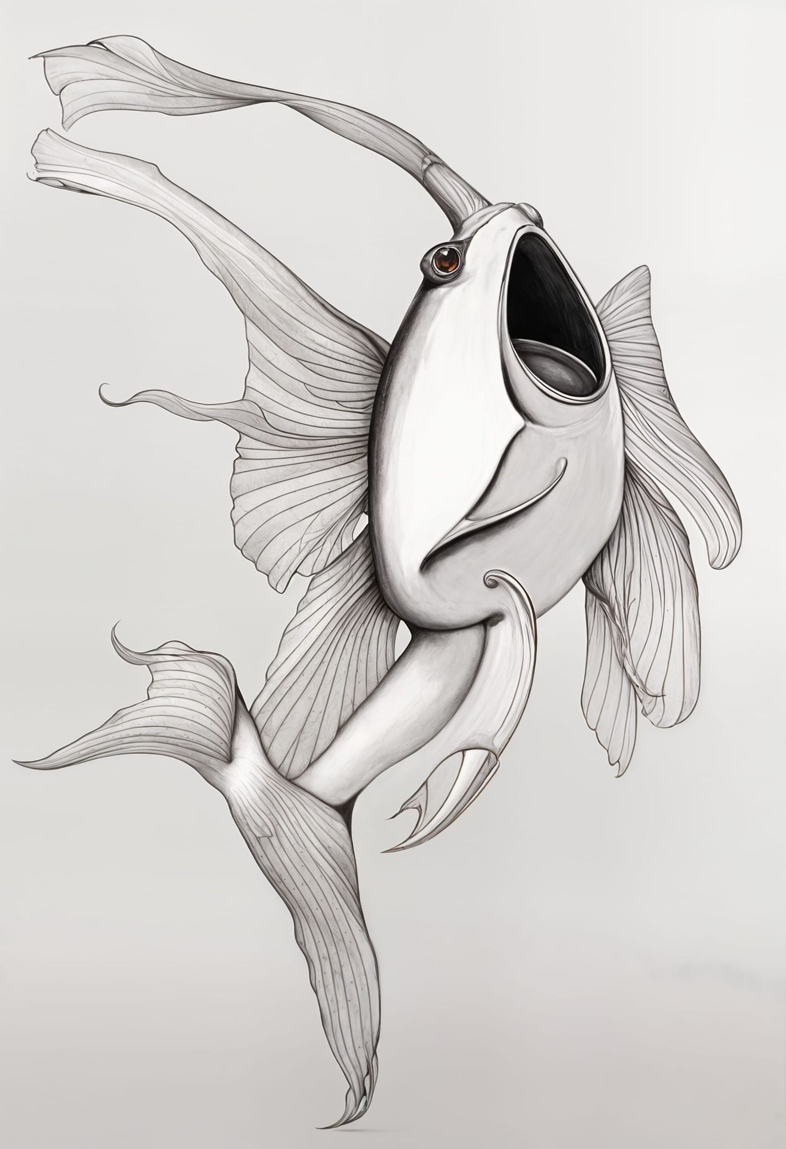 Detailed Fantasy Fish in Hyperrealistic Digital Art