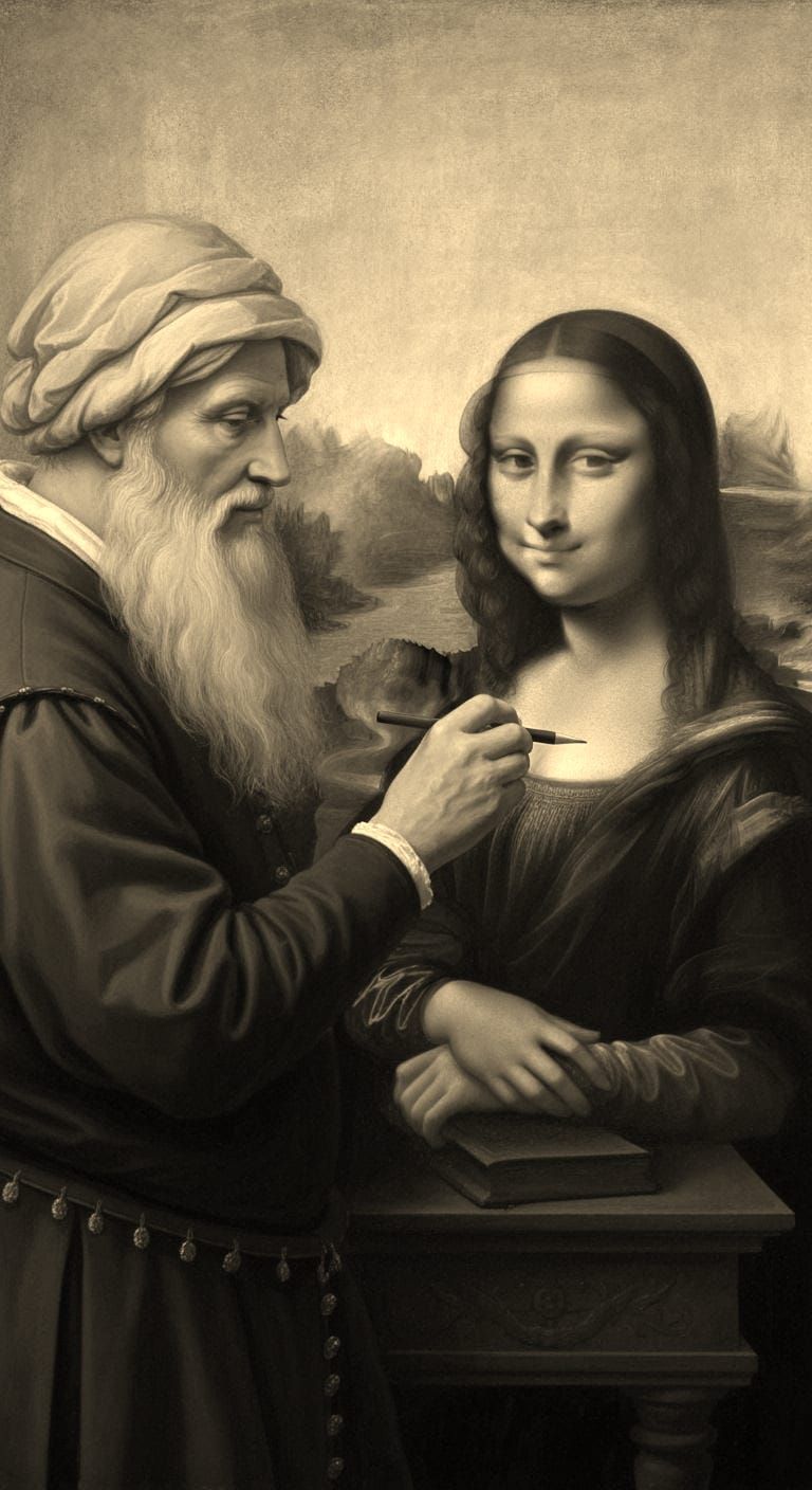 Da Vinci Retouches the Mona Lisa: Renaissance Art