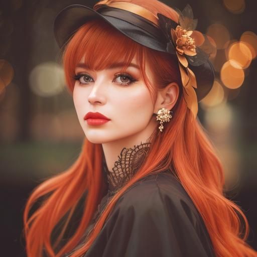 Dramatic Portrait of Woman with Bokeh Effect