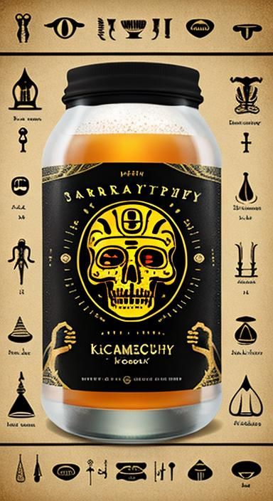 Sarcophagus Ad: Deadly Mummy Kombucha Hieroglyphs