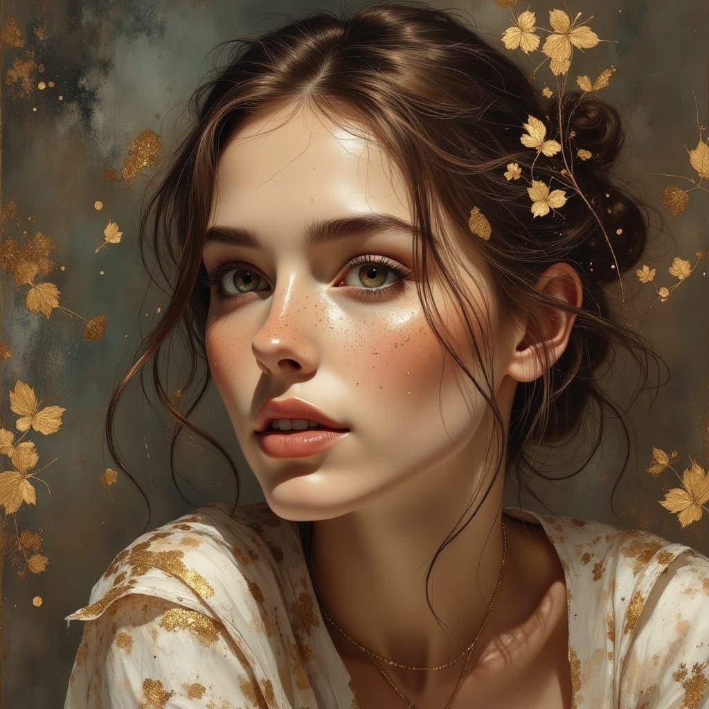 Exquisite Woman with Beautiful Smile in Hyperreal Style