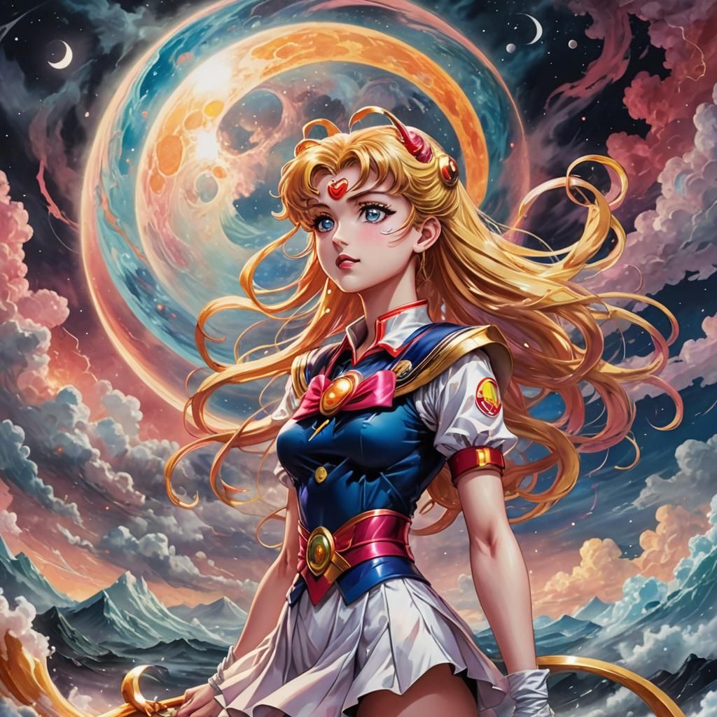 Sailor Moon Manga Art: Gas Giant Planet
