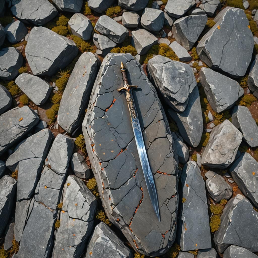 Sword in Stone Mountain Peak: 8K Portrait