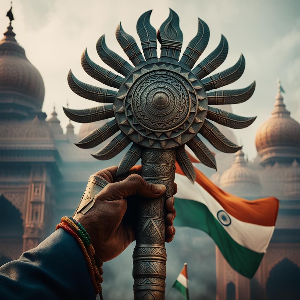 Epic Free Fire Staff with Indian Flag Backlight