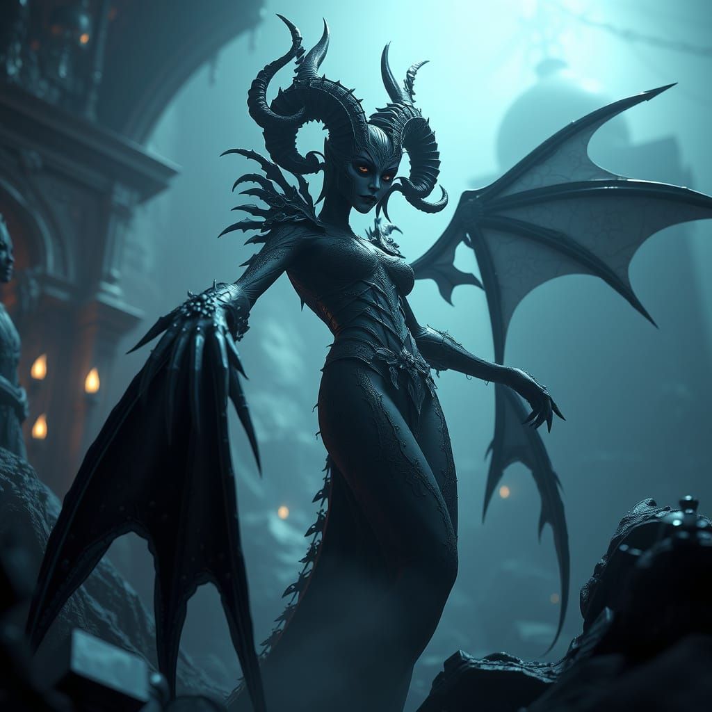 Dark Gothic Dragula in Mystical 3D Render