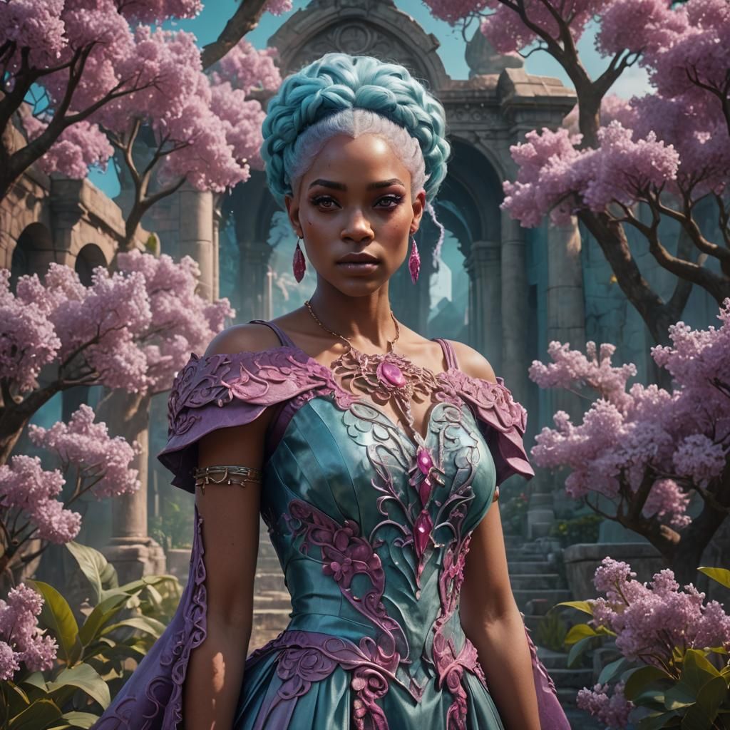 African American Woman in Fantasy Concept Art