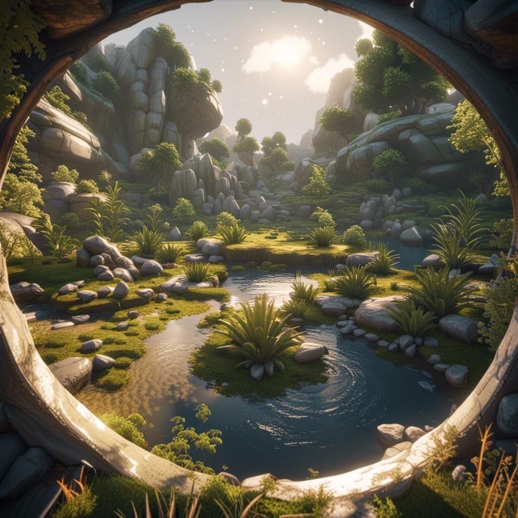 Biomes United in Circle, 3D Game Cinematic