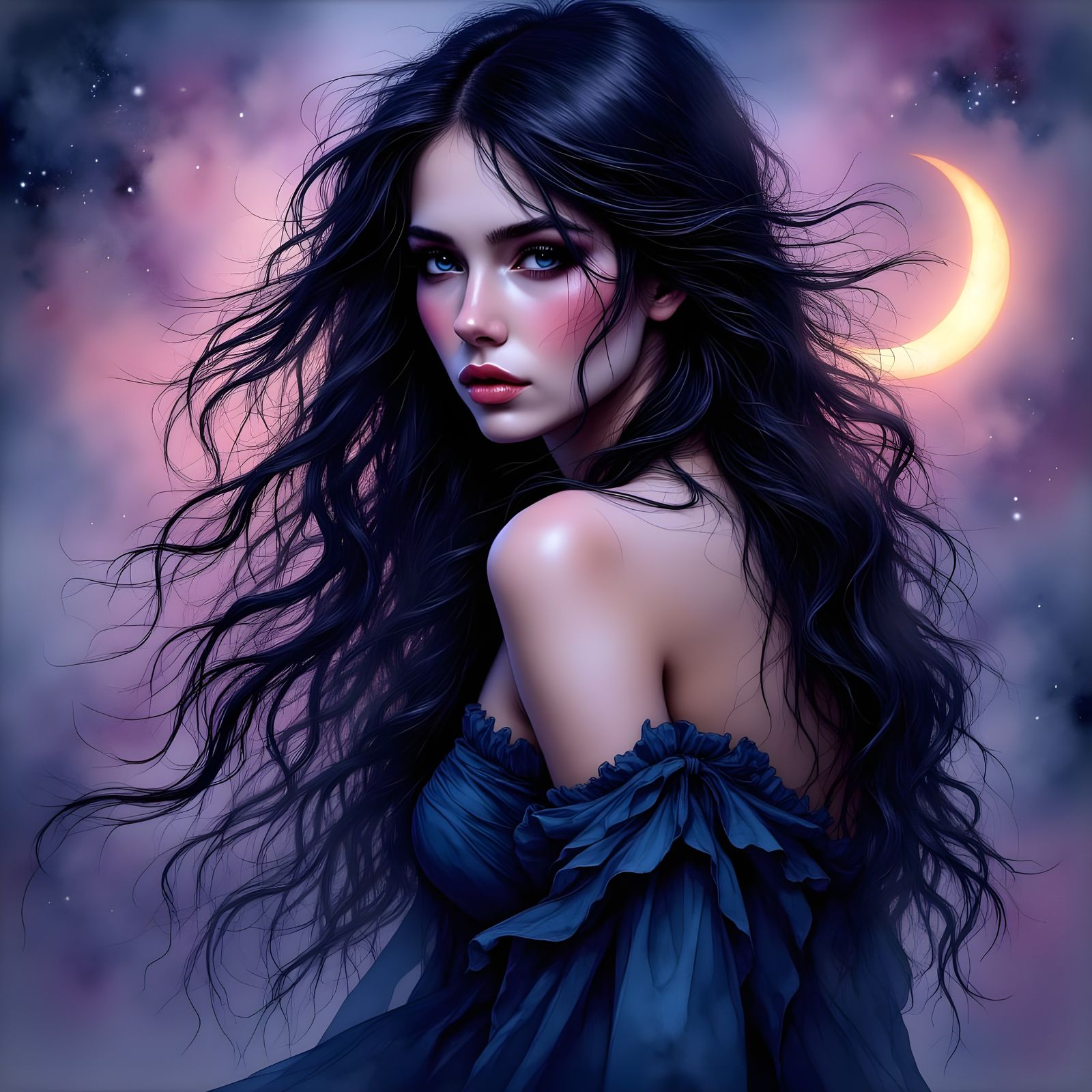 Enigmatic Norse Goddess in Hyperrealistic Portraiture