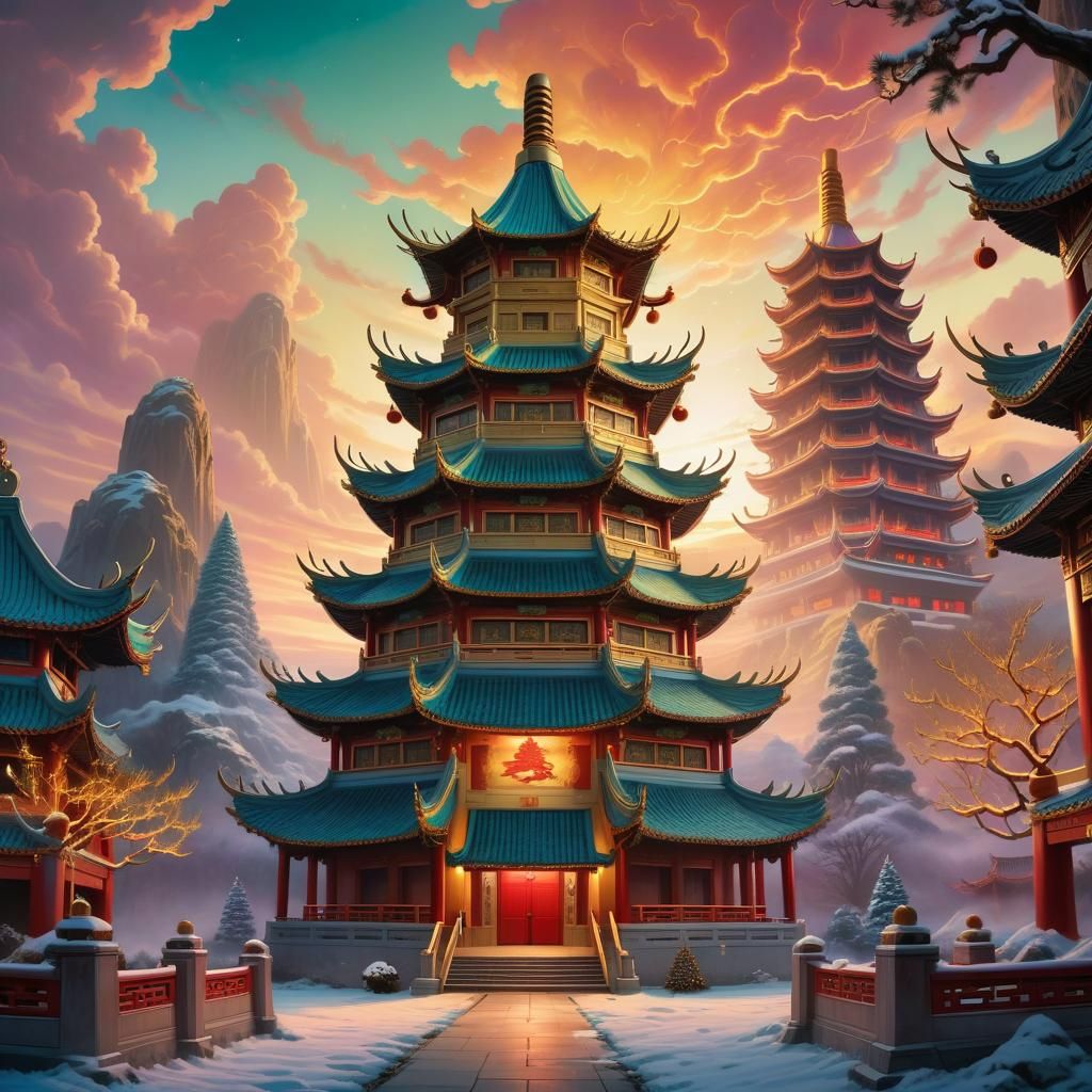 A Chinese temple