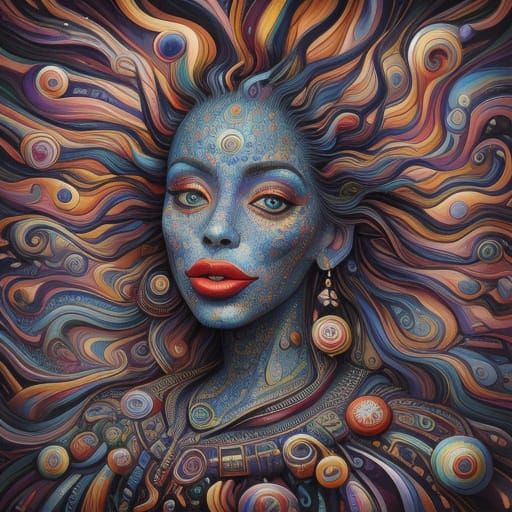 Surreal Mouth Opens With Whimsical Figures Emerging