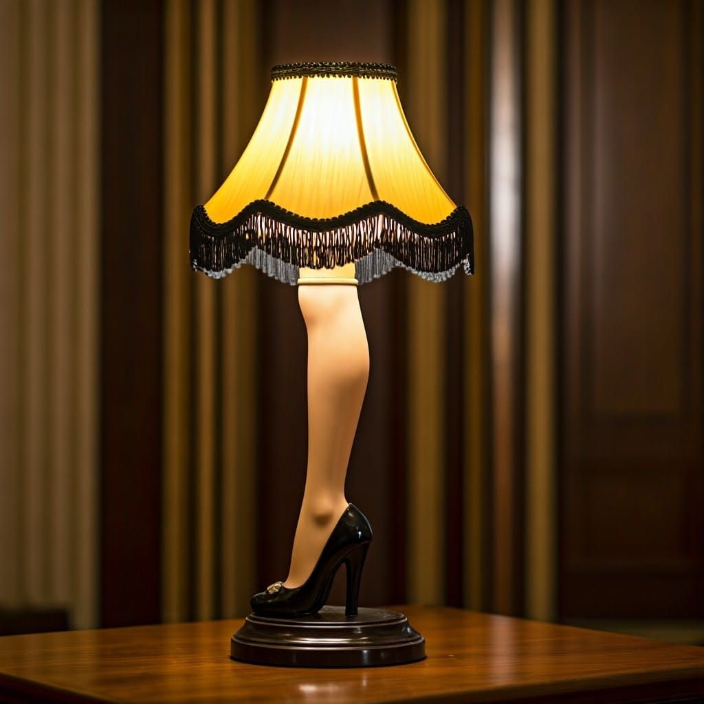 Novelty Leg Lamp Illuminates Congress in Photo