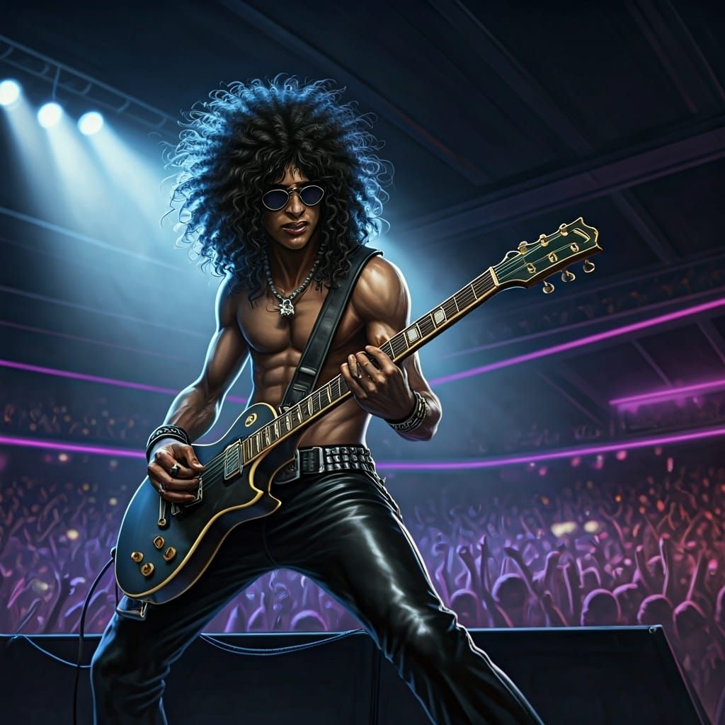 Xenomorph Alien dressed as the Top hat wearing, curly haired...