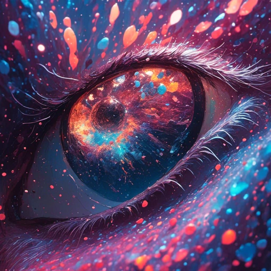 Rain Soaked Window Reflecting Car Headlights