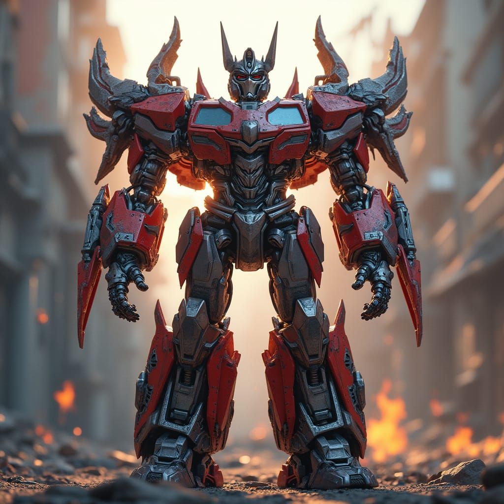 Mega Prime Autobot with Allspark Power, 8K Render