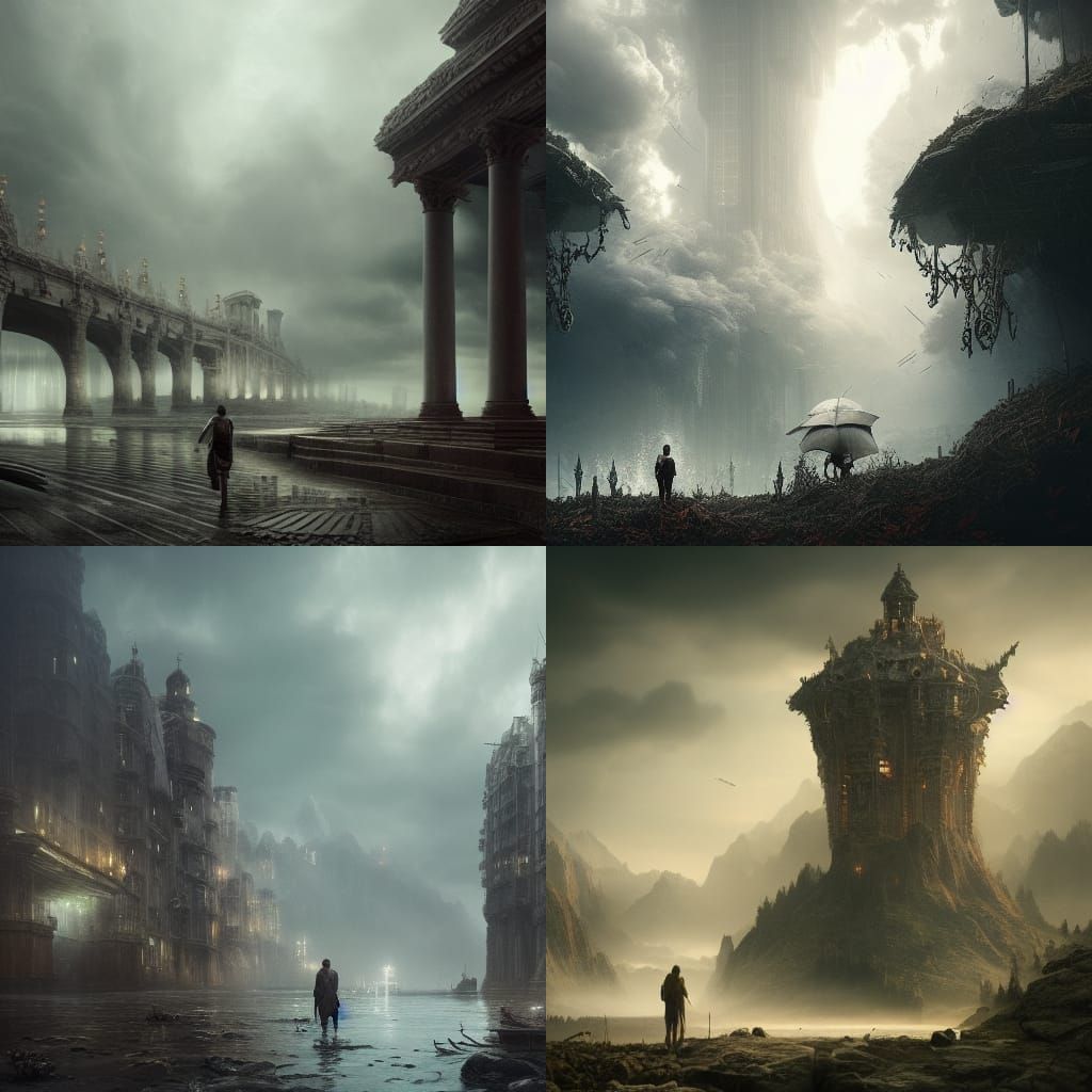 Dramatic Digital Painting of a Human Figure