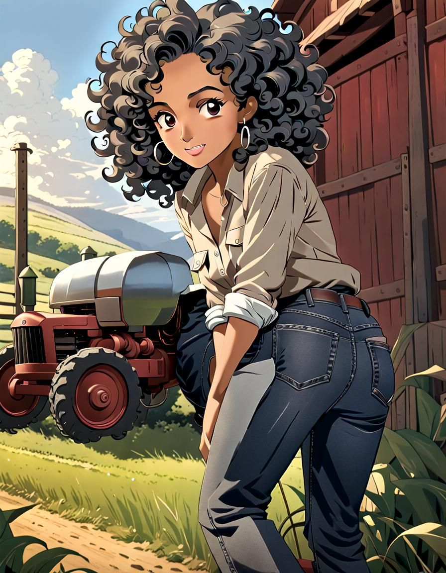 Old woman living on a farm (Anime)