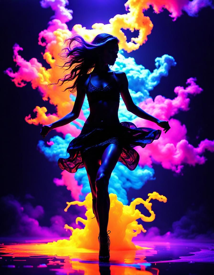 Black light silhouette