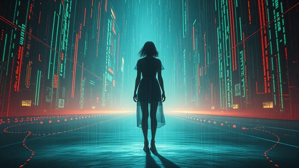 Distorted Reality Nightmare in Analog Horror Style