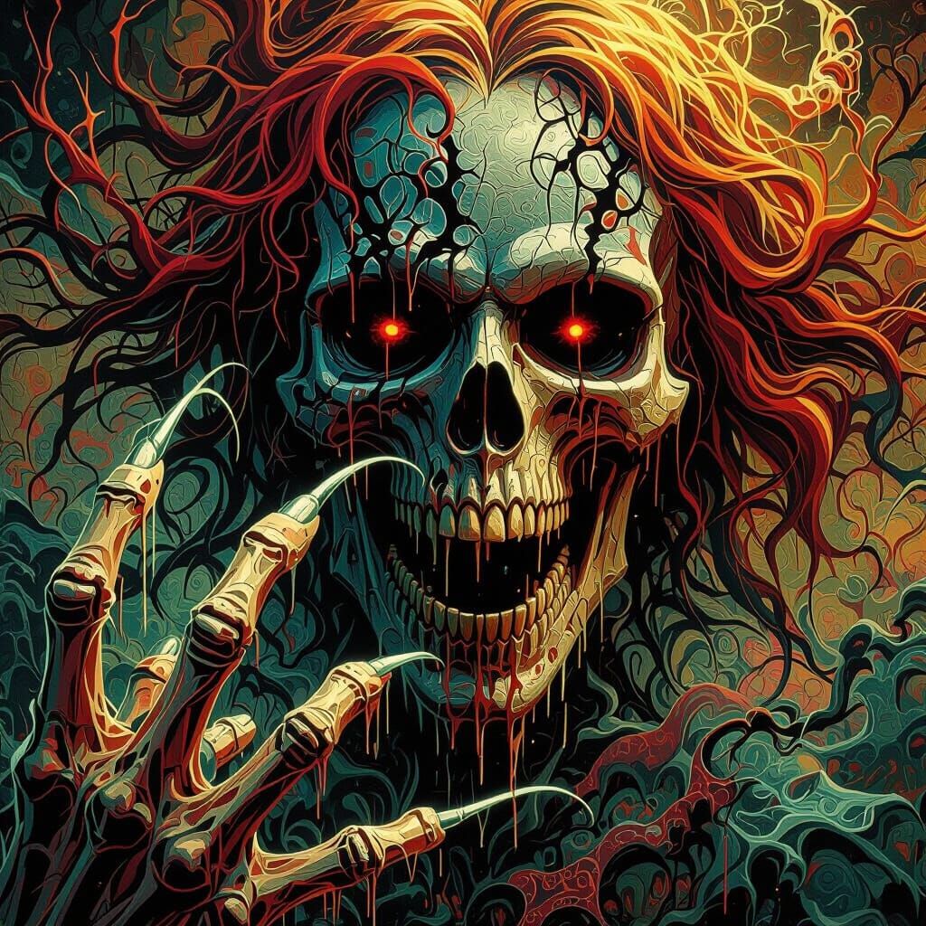 Surreal Halloween Art in Dark, Eerie Style