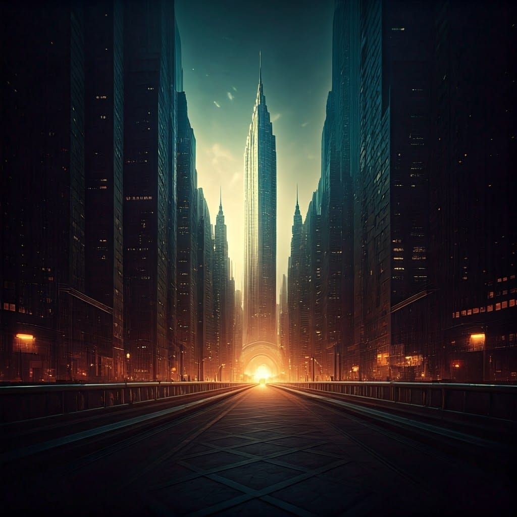 Majestic Metropolis Unfolds in Double Exposure Wonder