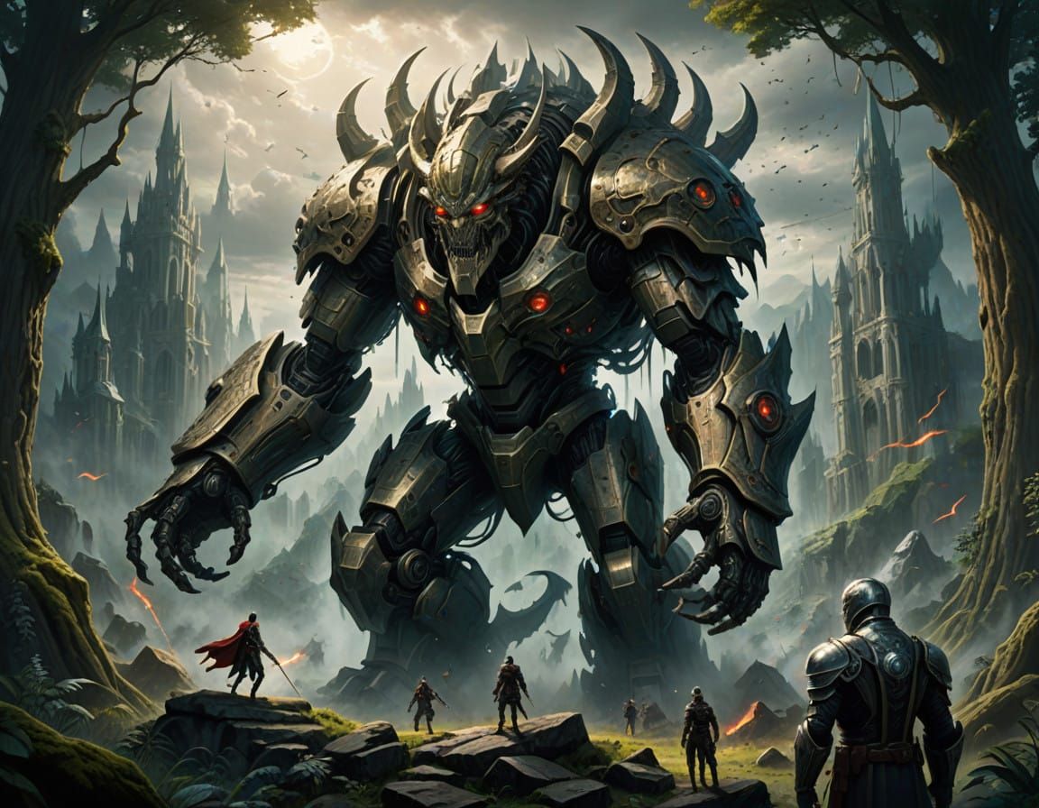 Epic Fantasy Landscape in Muted Colors