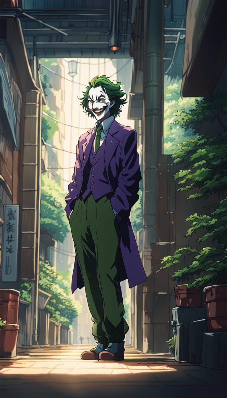 Joker in Studio Ghibli Anime Style