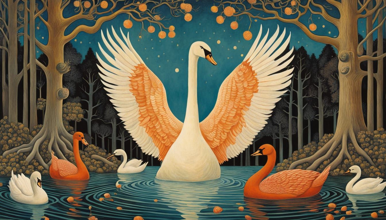 Women Rise Like Trees in a Vibrant, Surreal Forest