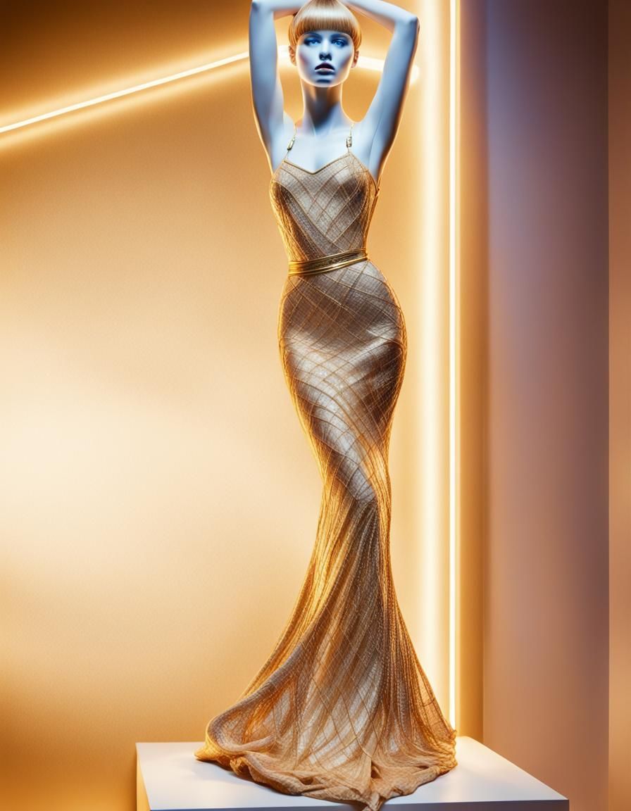 Elegant Mannequin Portrait in High-Fashion Photography