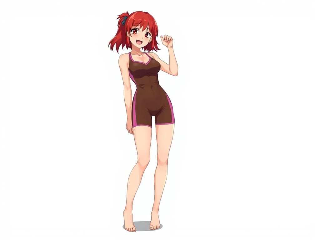 Empowered Female Wrestler in a Vibrant Singlet