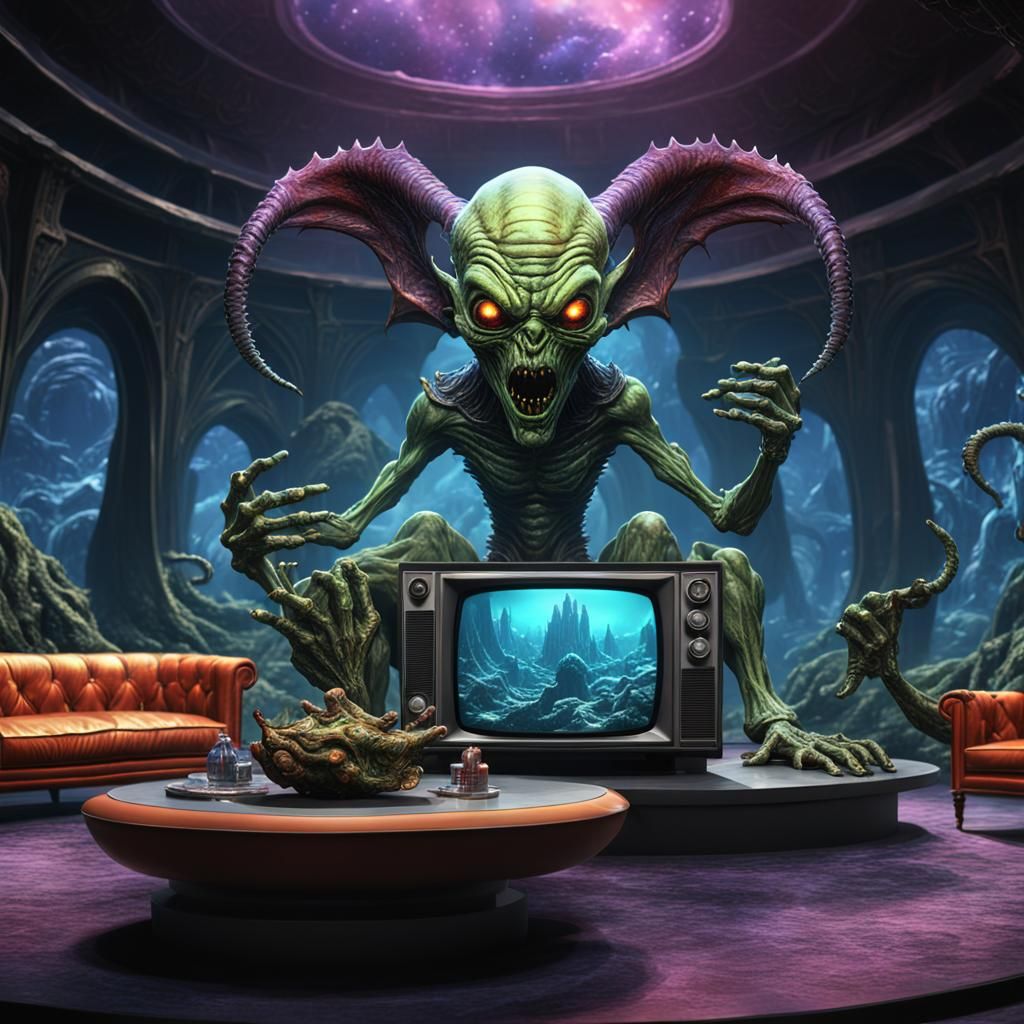 Demon Alien Comedian on TV Talk Show