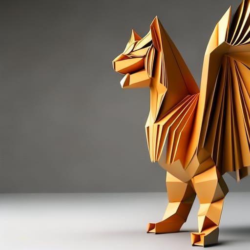 Origami Flying Tiger Papercraft in 8K