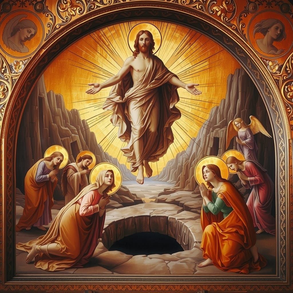 Resurrected Christ in Golden Renaissance Splendor