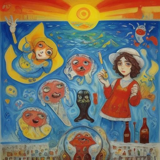 Amoeba's Sunny Day: Modern Art Adventure