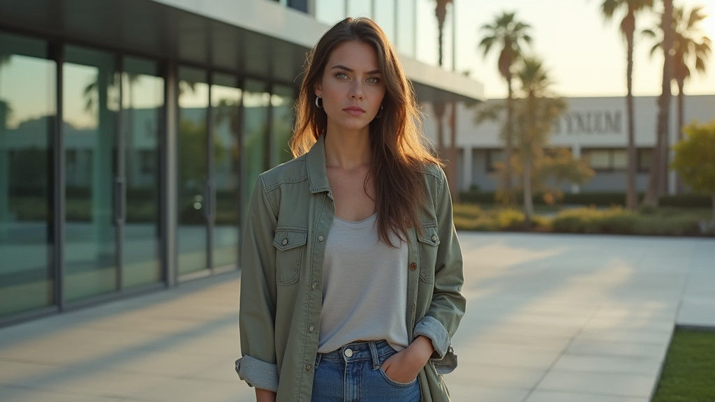 Worried Mother at Los Angeles Gymnasium