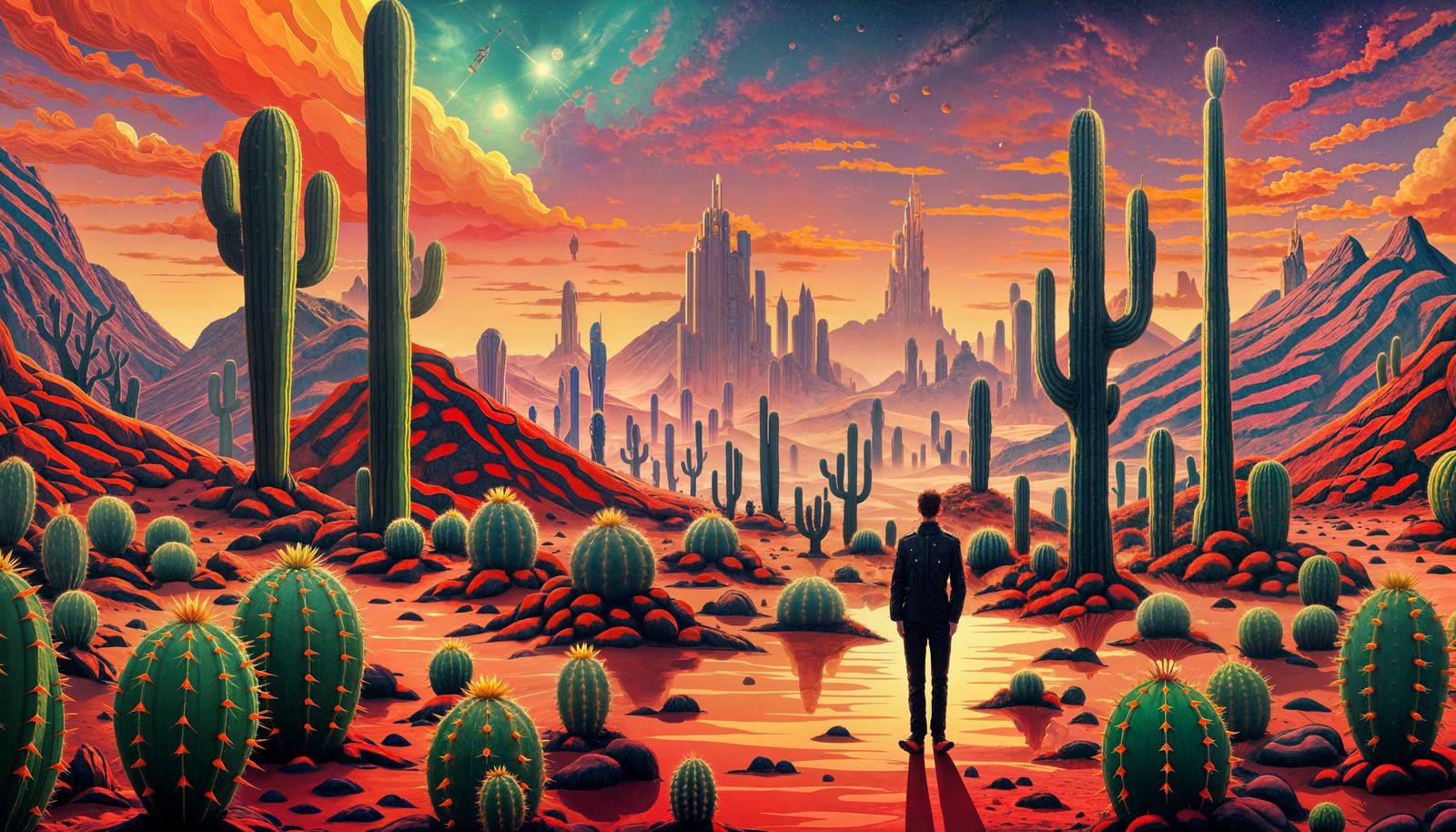 Surreal Futuristic Leader in Multiple Incarnations