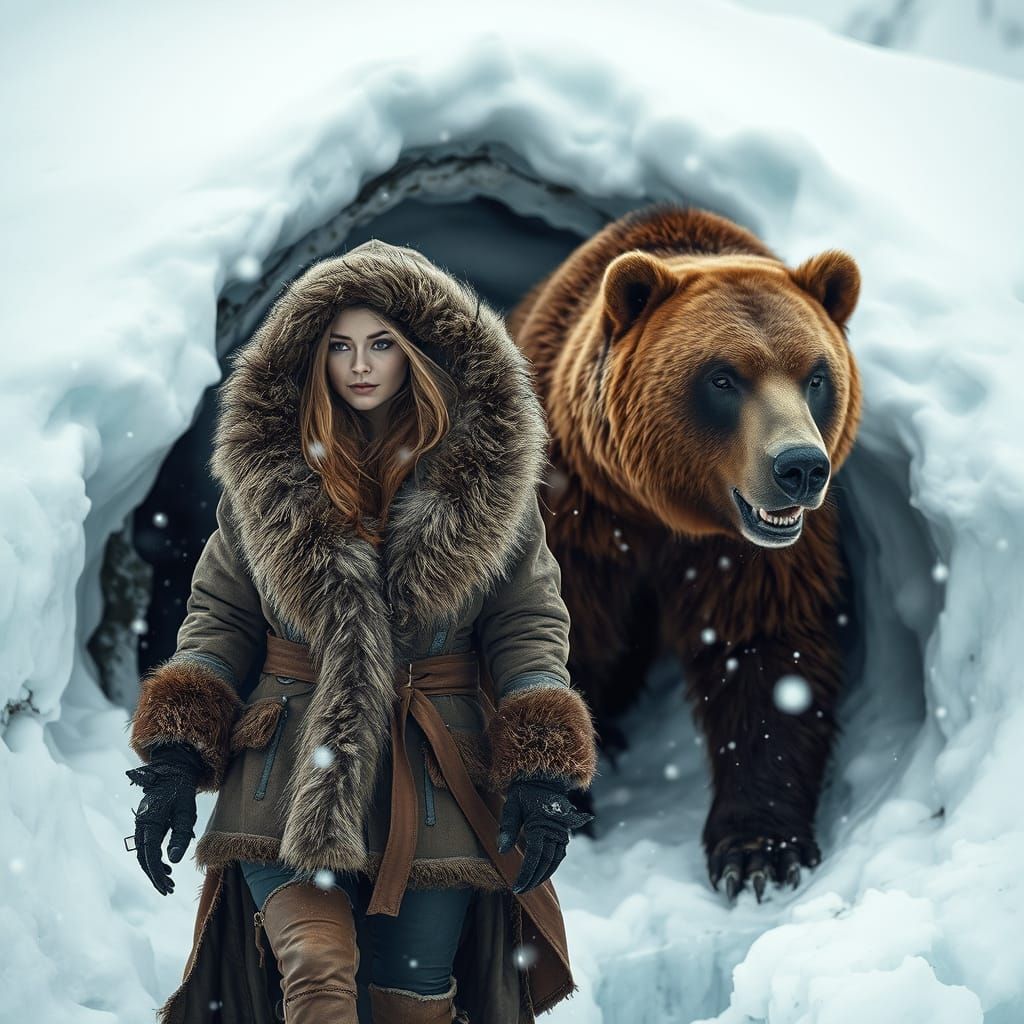 A Woman Steps into the Frozen Wilderness