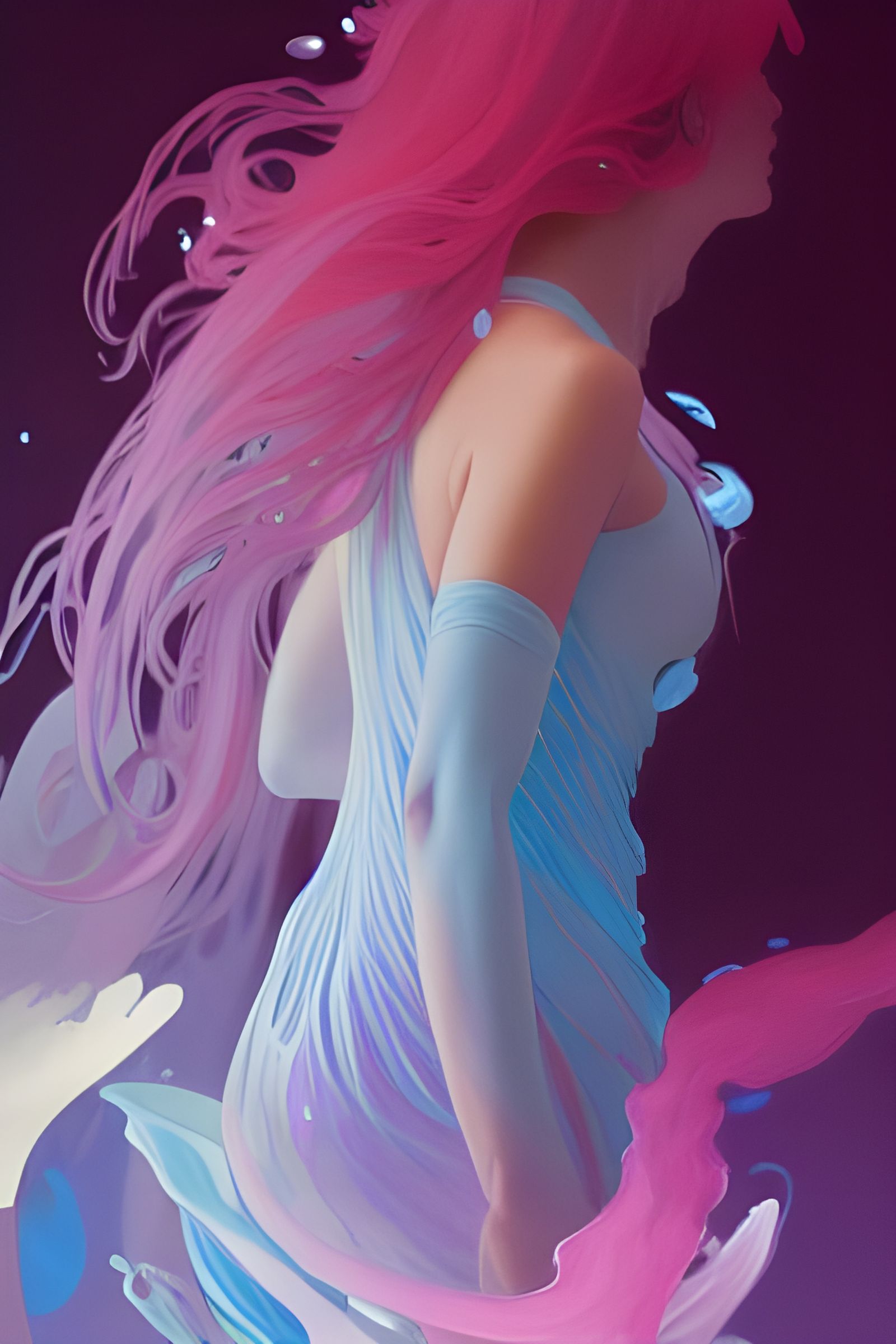 Astronaut in Psychedelic Icy Landscape, Hyperdetailed Concep...