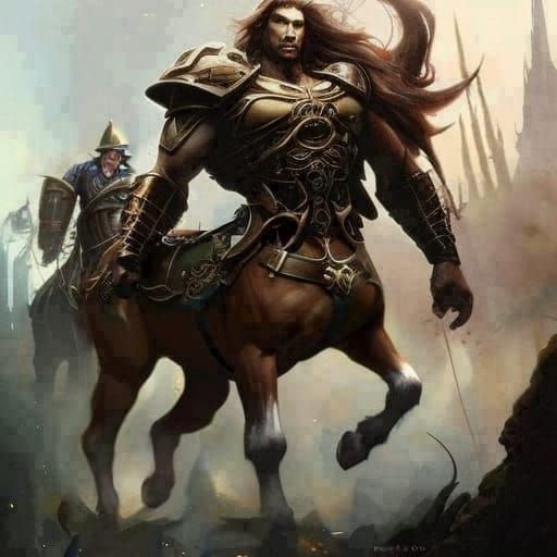 Fantasy Four-Legged Warhorse Battlesteed, Fantasy Art