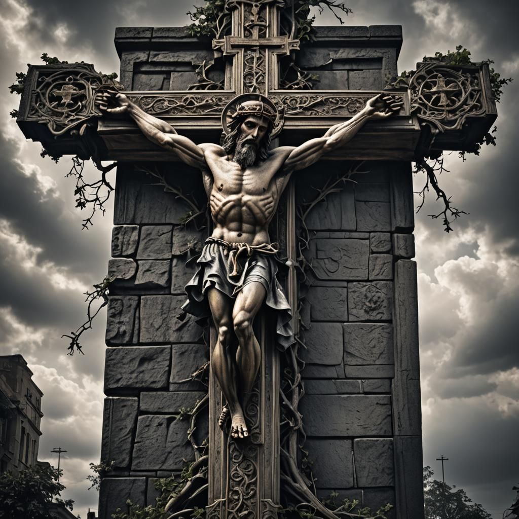 Hyperrealistic Cross with Intricate Details