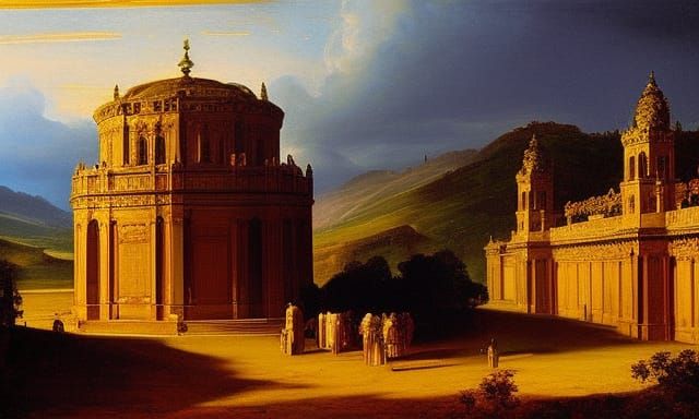 Icarus and Daedalus in Baroque-Romantic Style