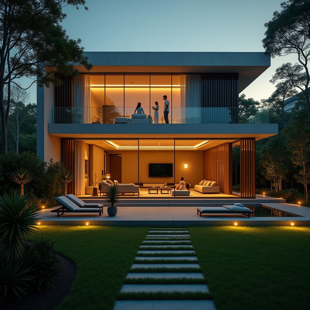 Futuristic Malaysian Smart Home in a Cinematic Style