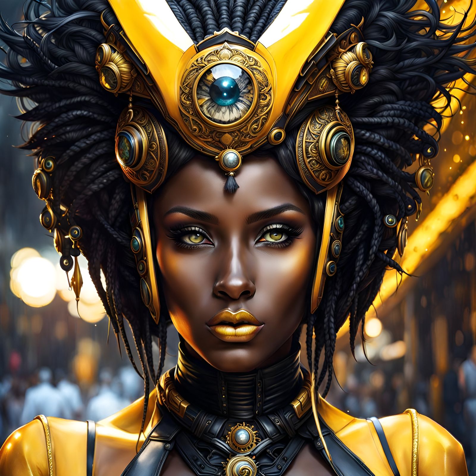 Beautiful Lion Humanoid in Fantasy Art Style