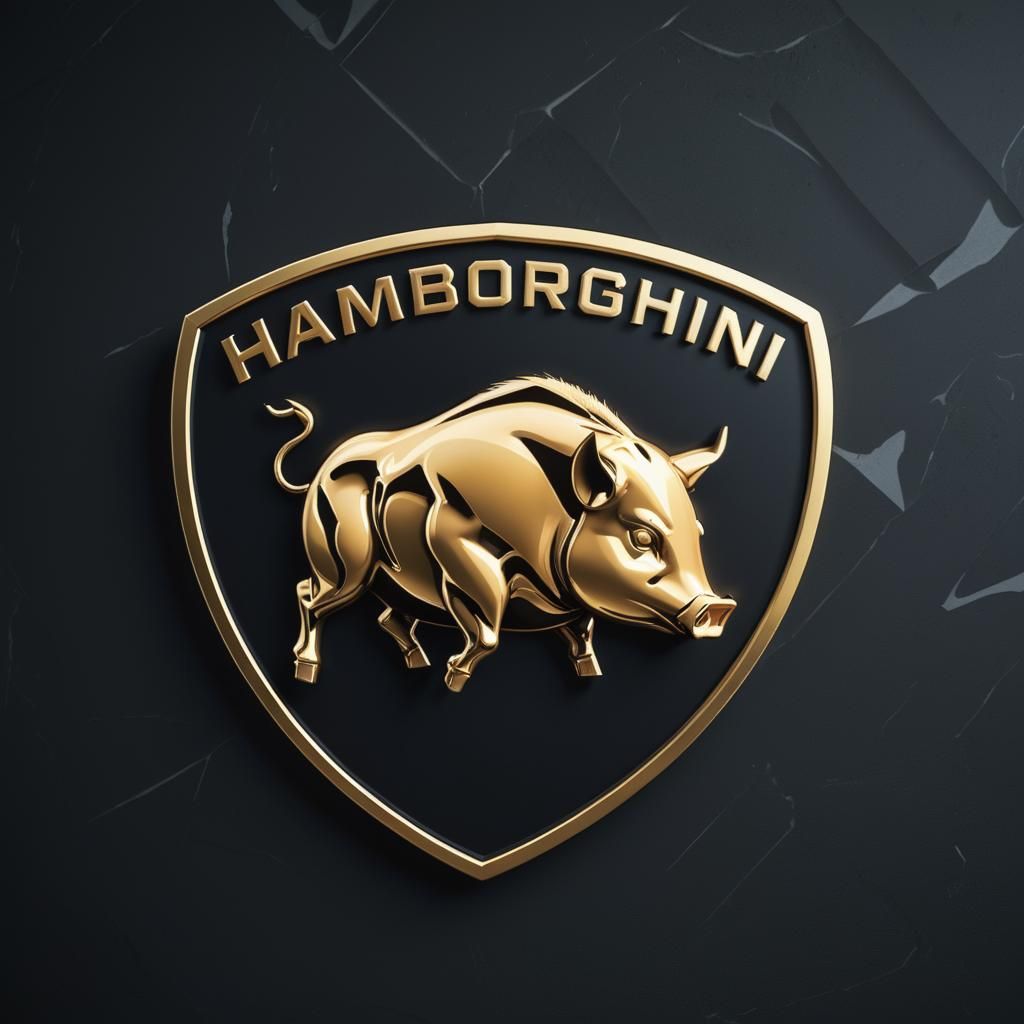 "Hamborghini" logo for somewhat slower and heavier sports ca...