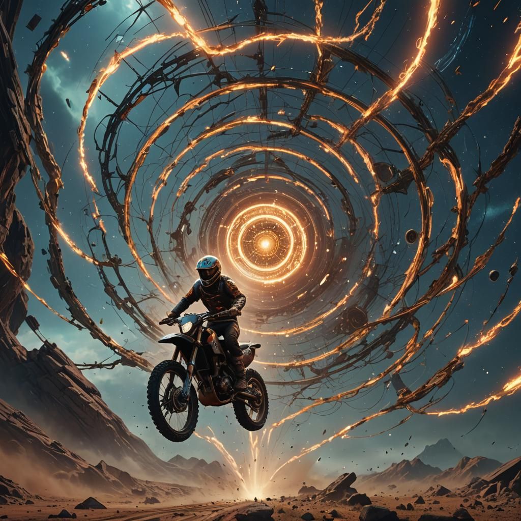 Man Rides Electron Through Quantum Field