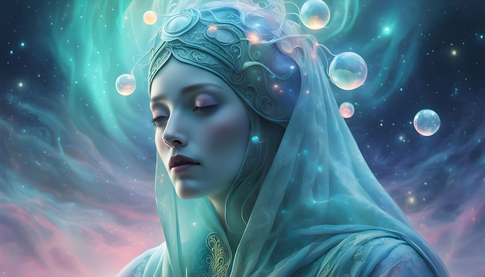 Ethereal Deity of Daydreams in a Tranquil Realm