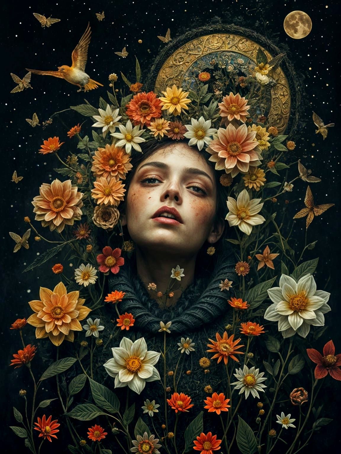 Whimsical Fantasy Portrait with Intricate Details