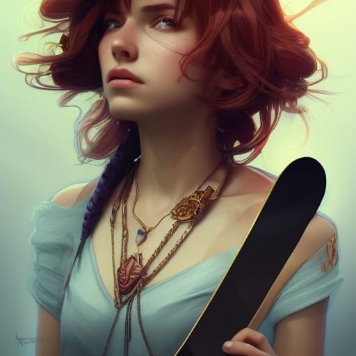 Hyperdetailed Skateboarder Portrait with Dynamic Lighting